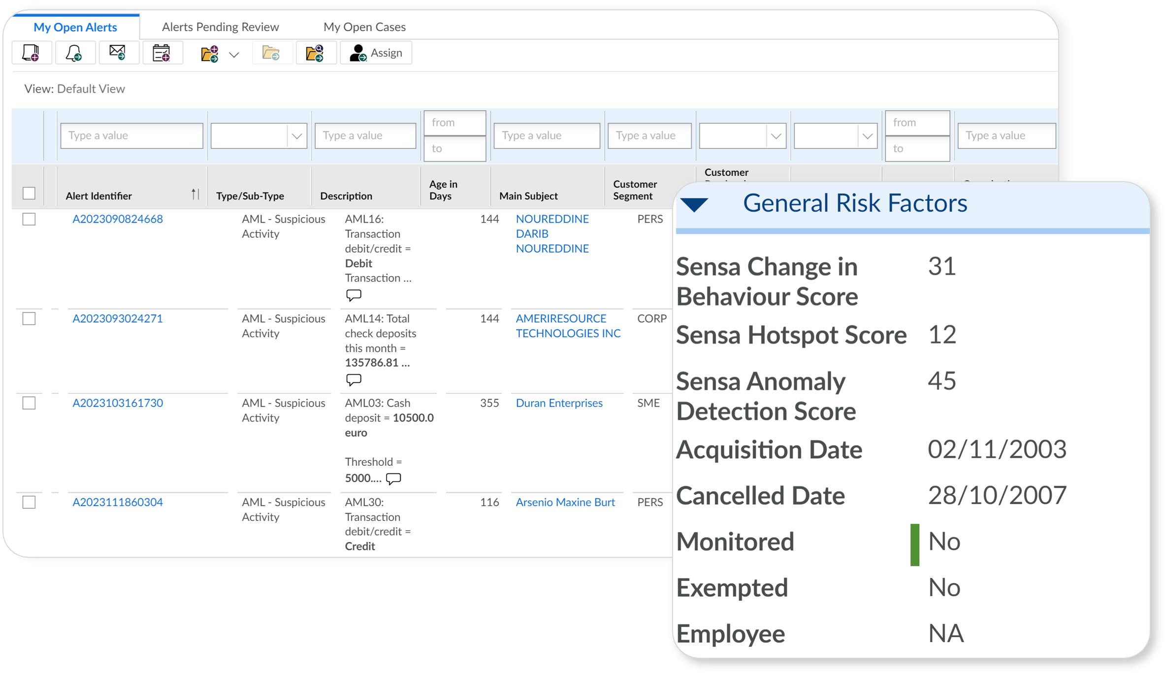 aml transaction monitoring investigate Get a holistic view of risk