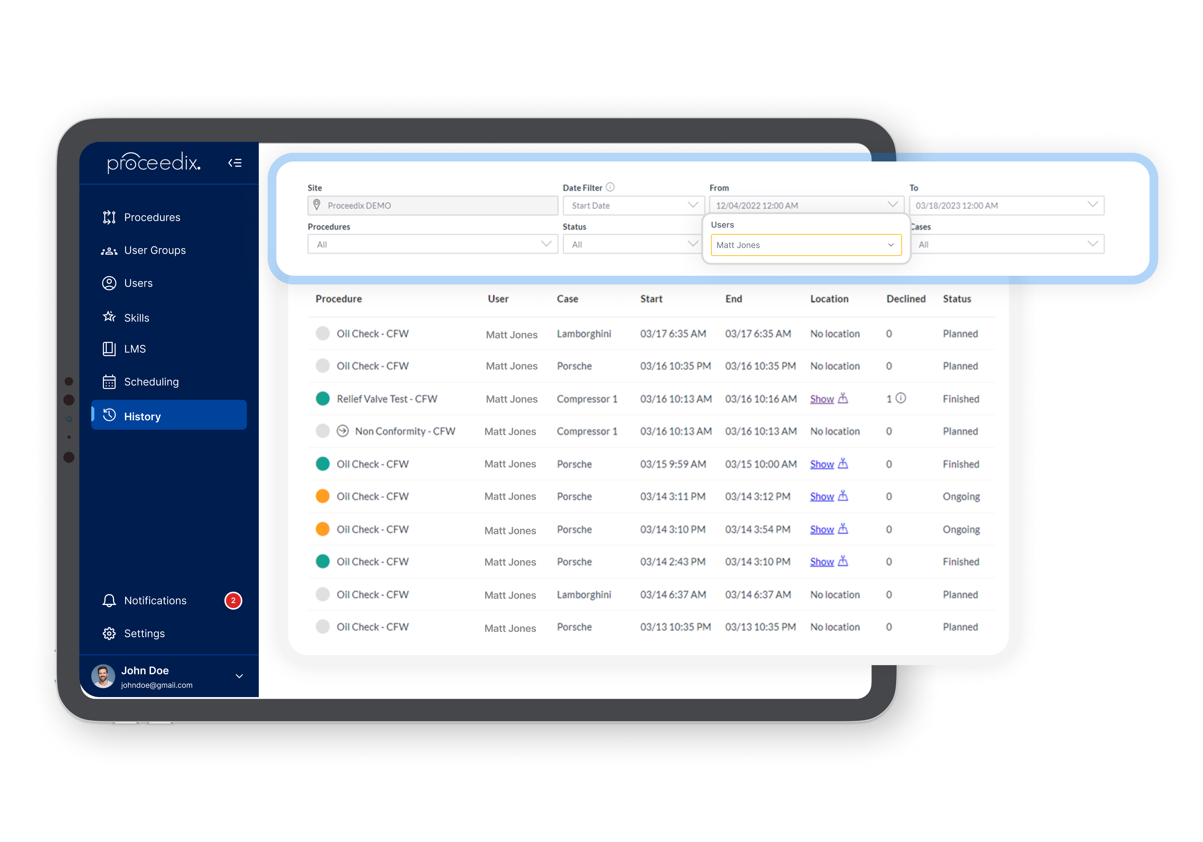 Compliance Tracking